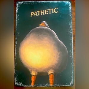 MILLTO Anime Classic Animation Judgmental Duck Metal Plaque